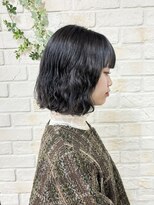 ミックリンクバイリッシュ(mic link by Riche) ウェーブパーマ×あご下ボブ