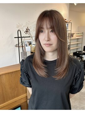 ムニ(MUNI) *レイヤーロング×シナモンブラウン*