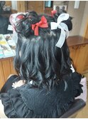 ツインお団子ヘアアレンジ