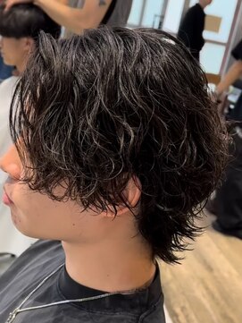 フィフスパーク(fifth PARK) 渋谷サーフカール波巻きスパイラルパーマメンズボブウルフカット