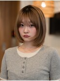 ミディアムレイヤー＊顔周りレイヤー＊顔周り＊小顔カット＊銀座