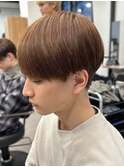 マッシュナチュラルカラーマッシュメンズヘアカラーツーブロック
