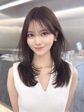 マウルルナ(MAEUL luna) レイヤーカット　ワンカール　流し前髪『MAEUL luna 桔川』