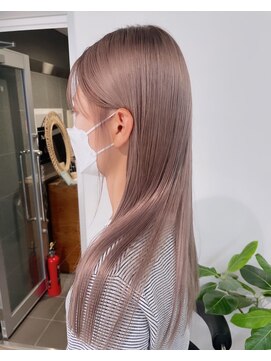  fit stand 千葉/ショートボブ/カット/パーマ/ダブルカラー/トリートメント/縮毛矯正 イメチェン/ピンクベージュ/アンブレラカラー[千葉]