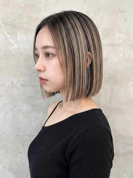 アーダーヘアサロン 武生店(ADER HAIR SALON) 切りっぱなしバレイヤージュボブ