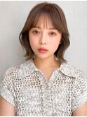 薄めバング結べるボブ艶感ナチュラルショートサイドバング夏