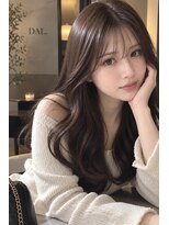 ダル 渋谷/表参道(DAL.)&nbsp;ミディアムレイヤーロングレイヤーダークブラウン韓国風
