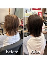 ヘアカラー専門店カラープラス石和店&nbsp;40代50代60代/BeforeAfter/白髪染め/おしゃれ染め