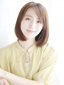 ヘアメイク ナル(hair make nalu) 長めの前髪のワンカールボブスタイル