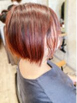 クシュ 所沢東口店(kusyu...)&nbsp;デジタルパーマミニウルフくすみブルーテラコッタ