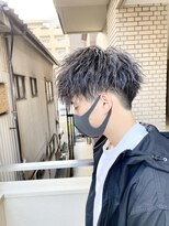 ブレイズ ザ サロン(BLAZE THE SALON)&nbsp;ゆるめツイストスパイラル無造作束感黒髪マッシュ【BLAZE 大庭】