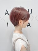 レイヤーマッシュショート20代30代40代50代ブロッサムピンク
