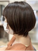 大人可愛い丸みショートスタイル/首元スッキリ/30代40代50代