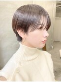 大人ショートボブ黒髪ショートカットマッシュショート前髪あり