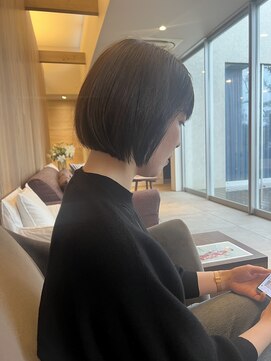 トップヘアーヒルズ 安城(TOP HAIR HILLS) 大人はこれくらいのボブがオシャレだなー。/アッシュブラック