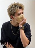 スパイキーショート×ミルクティーベージュ