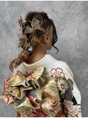 着付ヘアセット早朝対応可能お宮参り和装ヘアアレンジ成人式ヘア