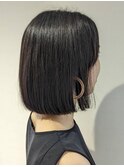 大人かわいい切りっぱなしボブ 髪質ケアトリートメント