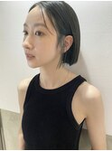 オリーブグレージュ 切りっぱなしボブ ボブ