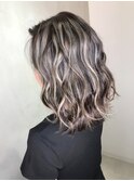 ナチュラルハイライト立体感アッシュベージュ