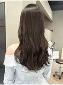 ブリーチなしオリーブベージュ夏カラー透明感カラー艶/今枝