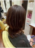 くびれミディアムレイヤー＊ココアブラウン＊大人可愛い20代