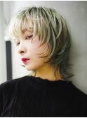 〈m45〉大人ショートハイライト髪質改善キッズカット前髪30.40代