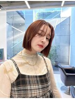 サンバレー(SUNVALLEY)&nbsp;カットラインアゴボブ春オレンジシースルーバング