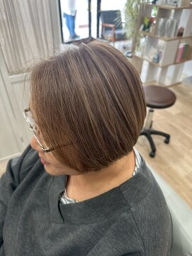 20代30代40代大人可愛いひし形ショートボブ