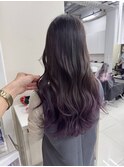 20代/30代/パープルグラデーション/グレージュ/レイヤーカット/