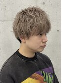上野で叶う爽やか20代◎ツーブロックマッシュ×グレージュ　上野