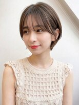 メラク バイ コア(Merak by CoRe.gn) 艶感ショートボブ前髪あり小顔くびれヘアグレージュ