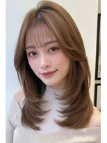 ノイエ 原宿 北参道(NoIE) ハッシュカットシースルーバングフレンチバングレイヤーカット