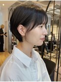 ショートカットレイヤーボブ切りっぱなしボブ髪質改善表参道