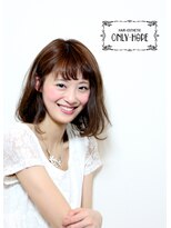 ヘアーサロン オンリーホープ(HAIR SALON ONLY HOPE)&nbsp;ミディアム☆ピンクアッシュ☆ボブゆる巻き☆ナチュラル☆オン眉