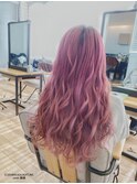 #ピンク#グラデーション_なみなみウェーブ