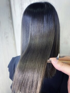 アンフィシュピトロワ(AnFye spi tlow) ジュエリーシステム×LULUTr×縮毛矯正＋オレオルカラー