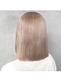 イルミナカラーのハイトーンでベージュボブ【1001mille】