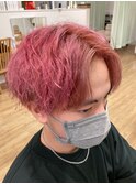 ツイストスパイラルパーマ×個性的カラー
