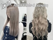 【バレイヤージュ】【グラデーション】【ハイライト/ローライト】ブリーチカラーとシールエクステで作る