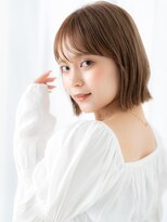 ドクターズ サロン ラブ(Dr's Salon LAB)&nbsp;ミルクティーカラー切りっぱなし外ハネボブa古河20代30代40代