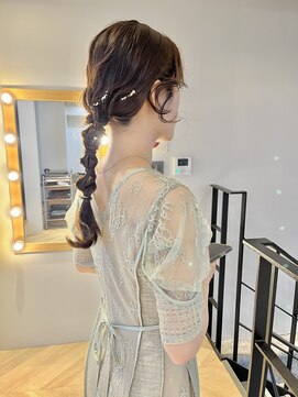 ヌープヘアーアイス(NUUP.hair ici) ポニーテール編みおろし三つ編み褒められる♪