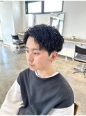 スパイキーショートツイストスパイラルパーマ短髪パーマ