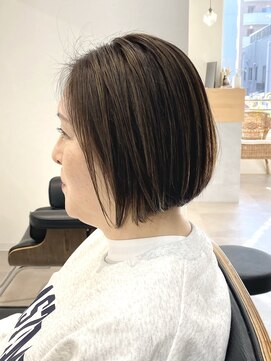トト 船橋店(toto.) ハイライトカラー切りっぱなしボブ20代30代40代レイヤー[西船橋]