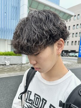 オーガニック アトリエ 大宮(organic+atelier) 波巻きツイストスパイラルパーマツーブロックニュアンスマッシュ