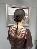 お呼ばれヘア×カチモリアレンジ