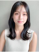 ホワイトグレージュ結べるボブデジタルパーマくせ毛風カール