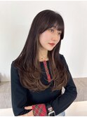 桑名顔周りレイヤーカットロングレイヤーカットくらげヘア韓国