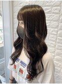 暗髪ロング