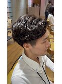 アップバング×ニュアンスパーマ